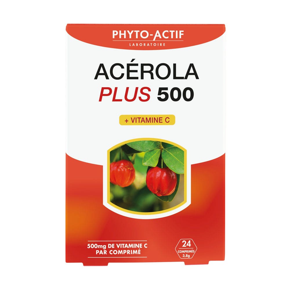 Phyto-Actif Acerola Plus 500 + vitamina C 24 comprimidos