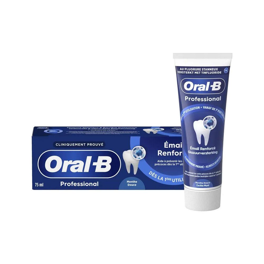 Oral-B Professional Pasta dentífrica esmalte reforzado menta suave 75 ml