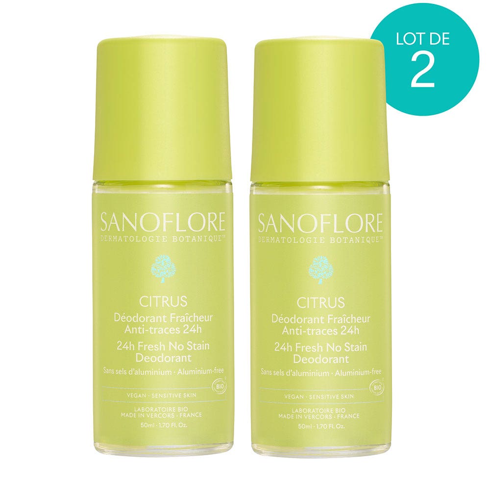 Sanoflore Desodorantes Desodorante roll-on bio cítricos 24h 2 x 50 ml