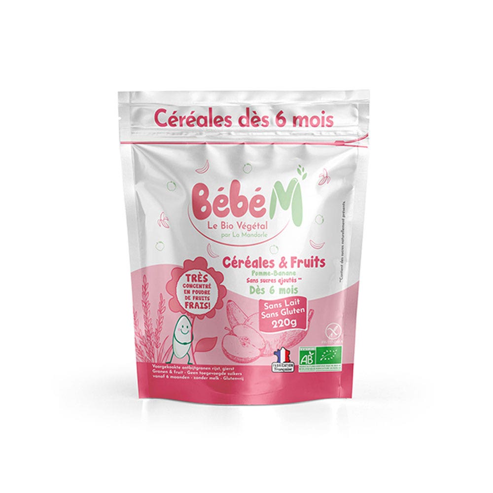 La Mandorle Bebé M Cereales y frutas bio a partir de 6 meses 220 g