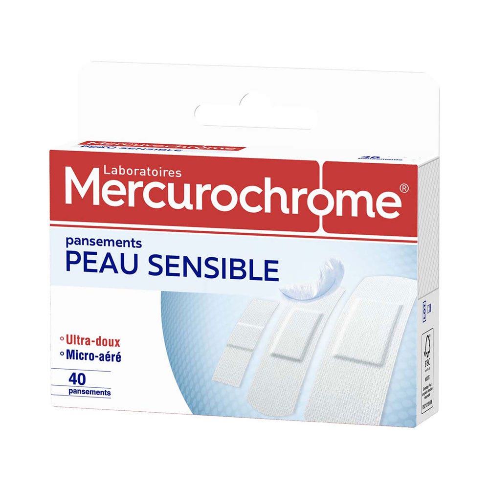 Mercurochrome Apósitos Piel sensible X40