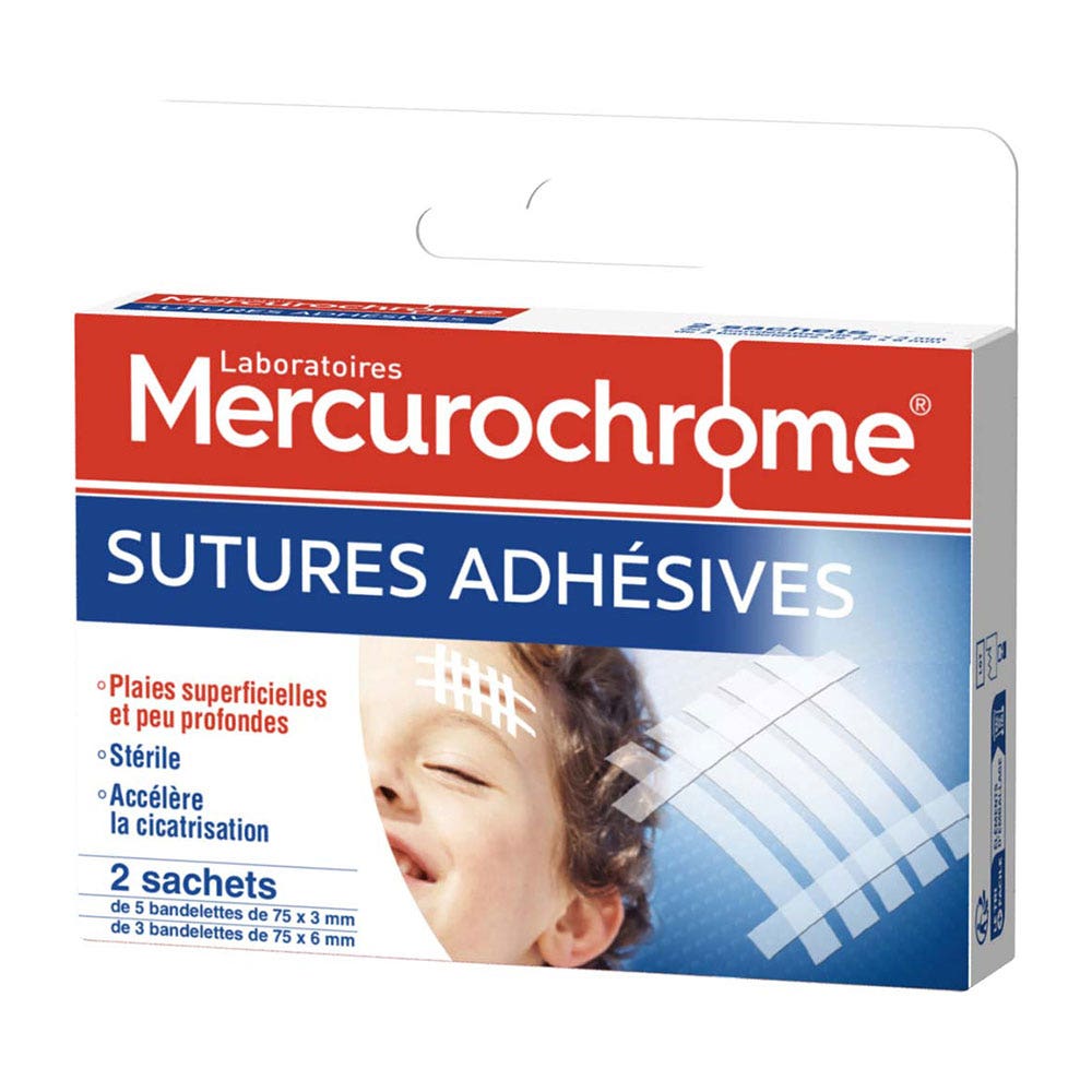 Mercurochrome Apósitos adhesivos de sutura x16