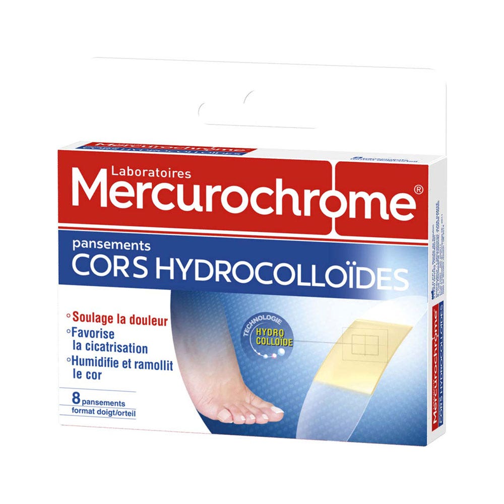 Mercurochrome Apósitos hidrocoloides callos para dedos 8 unidades