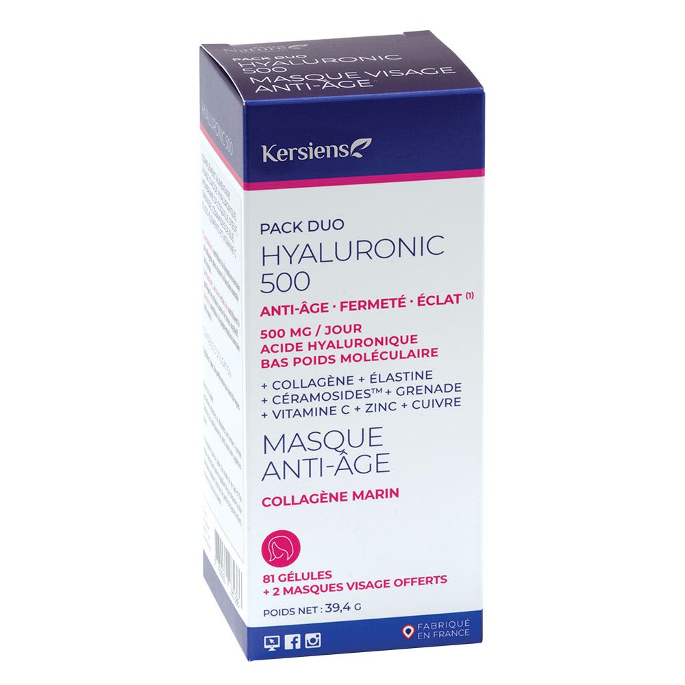 Kersiens Hialurónico 500 81 gélules + 2 masques offerts