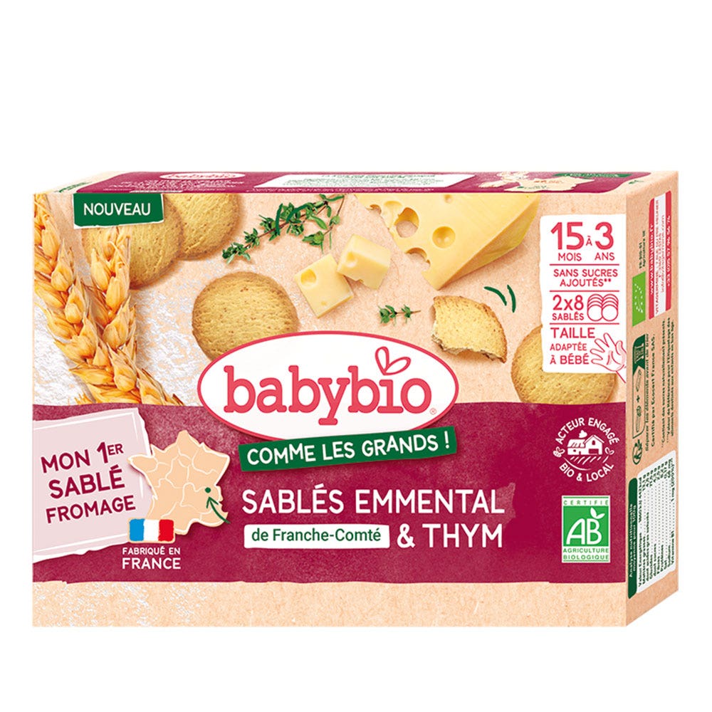 Babybio Galletas emmental y tomillo 16 unidades