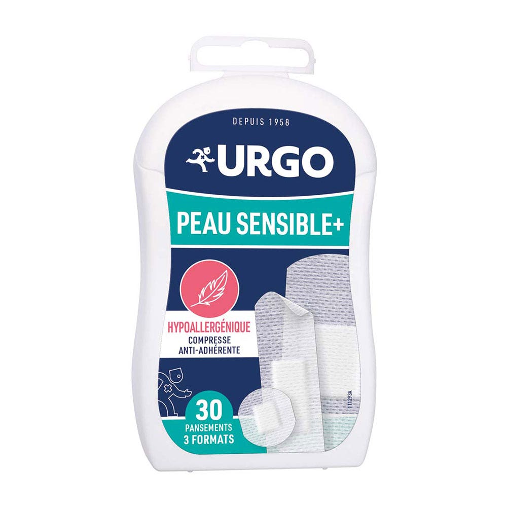 Urgo Tiras hipoalergénicas piel sensible+ 3 formatos 30 unidades