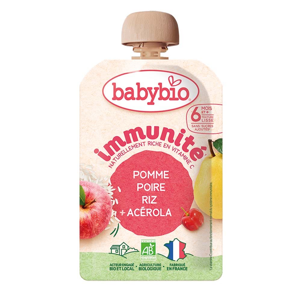 Babybio Frutas Purés de frutas para reforzar las defensas 30 g