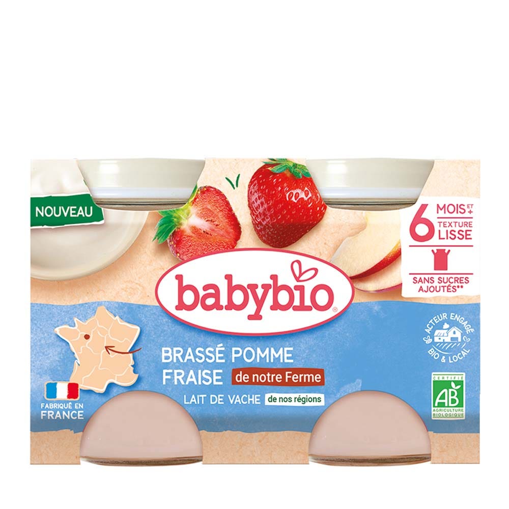 Babybio Postres Yogur bebible con leche de vaca a partir de 6 meses 2 x 130 g