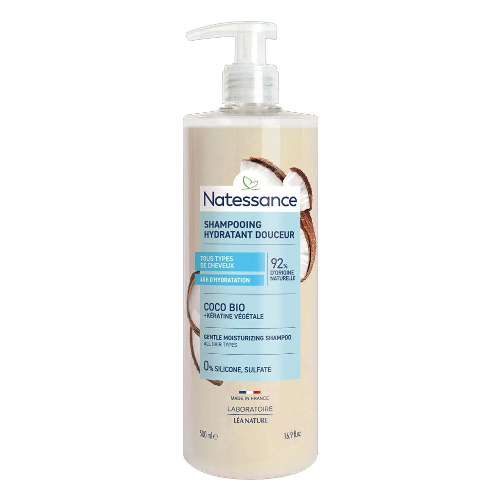 Natessance Capilar Champú hidratante suavidad aroma coco 500 ml