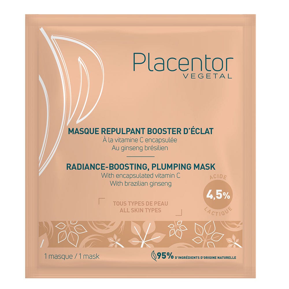 Placentor Végétal Mascarilla rellenadora potenciadora de la luminosidad Todo tipo de pieles 25g