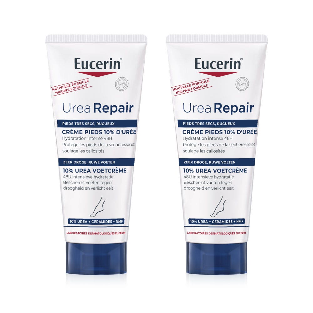 Eucerin UreaRepair Plus Crema pies 10% urea piel áspera 2 x 100 ml