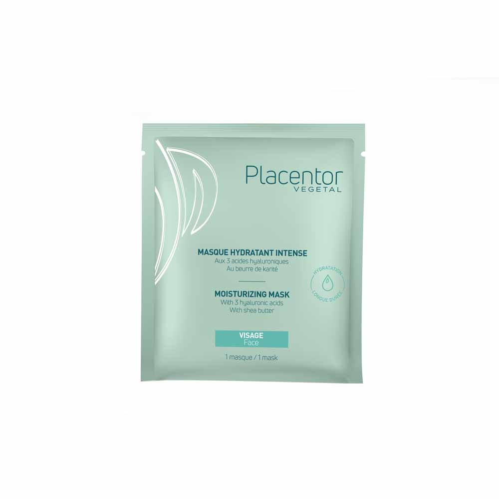 Placentor Végétal Mascarilla hidratante intensa con 3 ácidos hialurónicos con manteca de karité x1 unidad