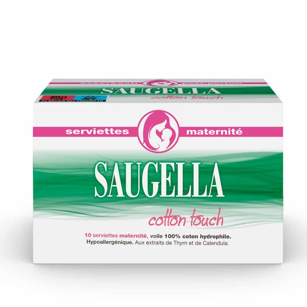 Saugella CottonTouch Salvaslip posparto hipoalergénico 10 unidades