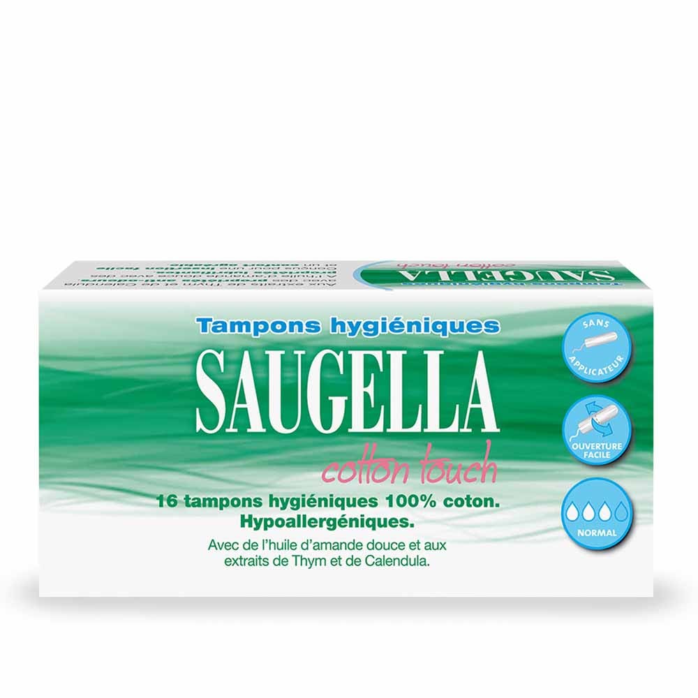 Saugella CottonTouch Tampones higiénicos flujo normal hipoalergénicos 16 unidades