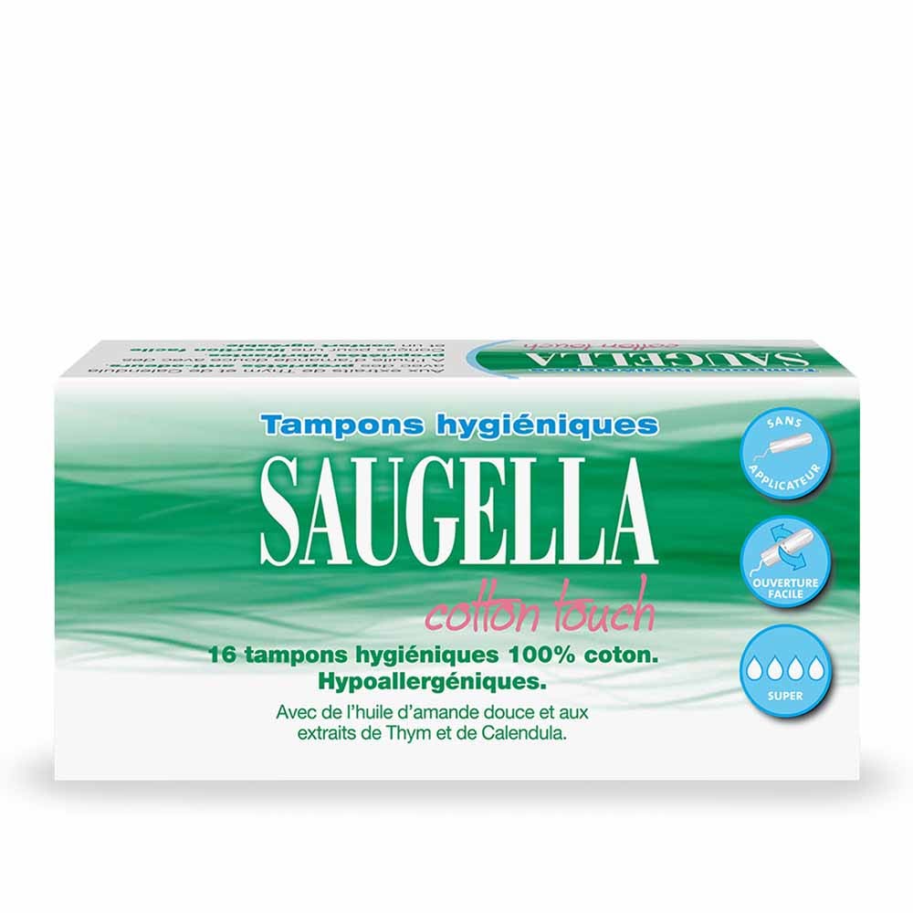 Saugella CottonTouch Tampones higiénicos flujo super hipoalergénicos 16 unidades