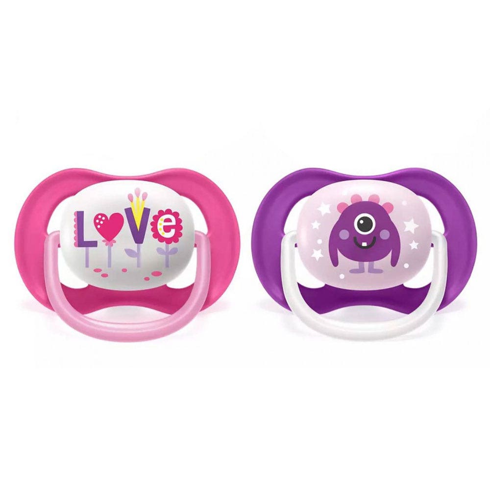 Avent Ultra Air Chupete de ortodoncia Colección I Love Papa de 6 a 18 meses x2