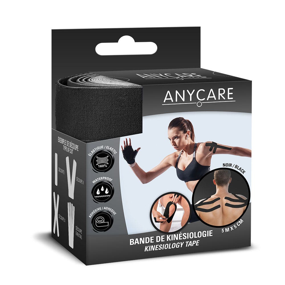 Anycare Bandas kinesiológicas impermeables 5m x 5cm x1