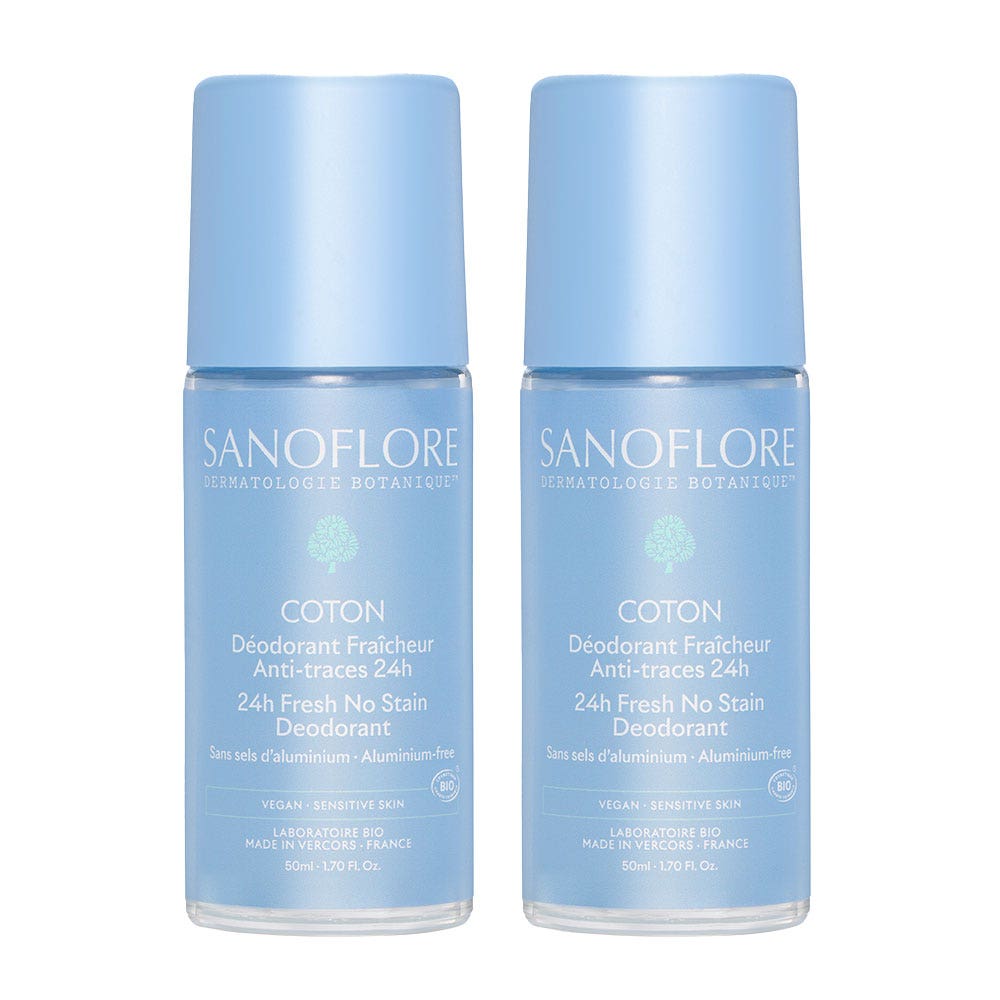 Sanoflore Desodorantes Desodorante 24h algodón bio 2x50ml
