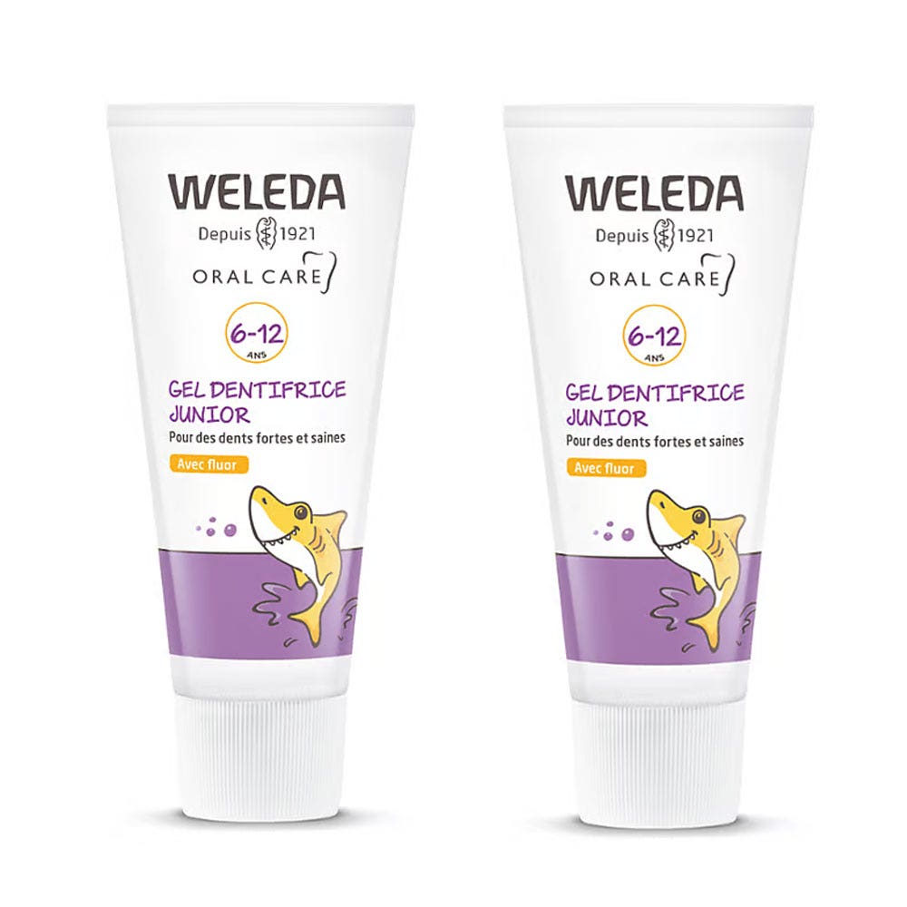 Weleda Gel dentífrico junior 6-12 años con flúor 2 x 50 ml