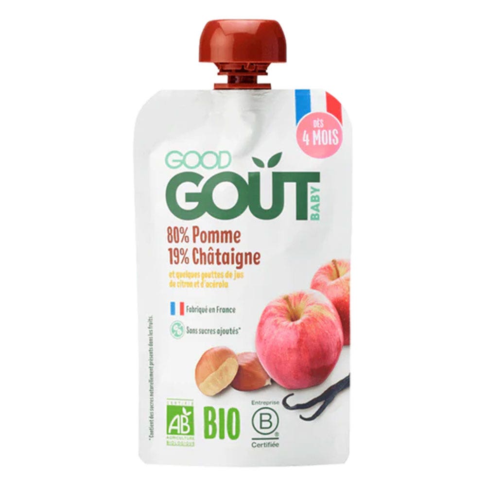 Good Gout Puré de frutas y verduras ecológicas 4 meses+ 120g