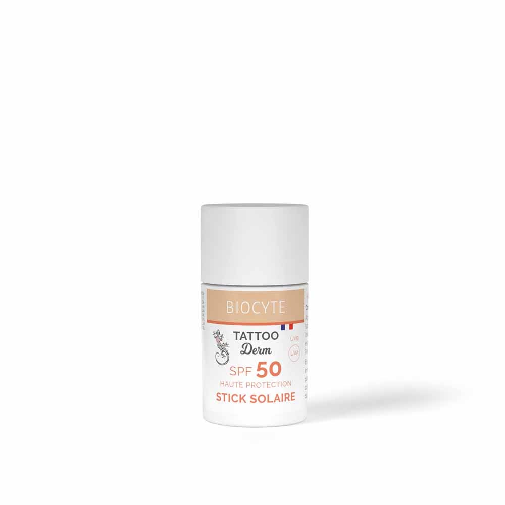 Biocyte Tattoo Derm Stick solar SPF50 Alta protección solar Formato portátil 18g