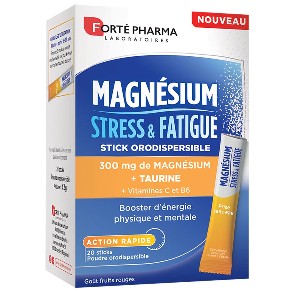 Forté Pharma Magnesio Estrés y fatiga 20 palos