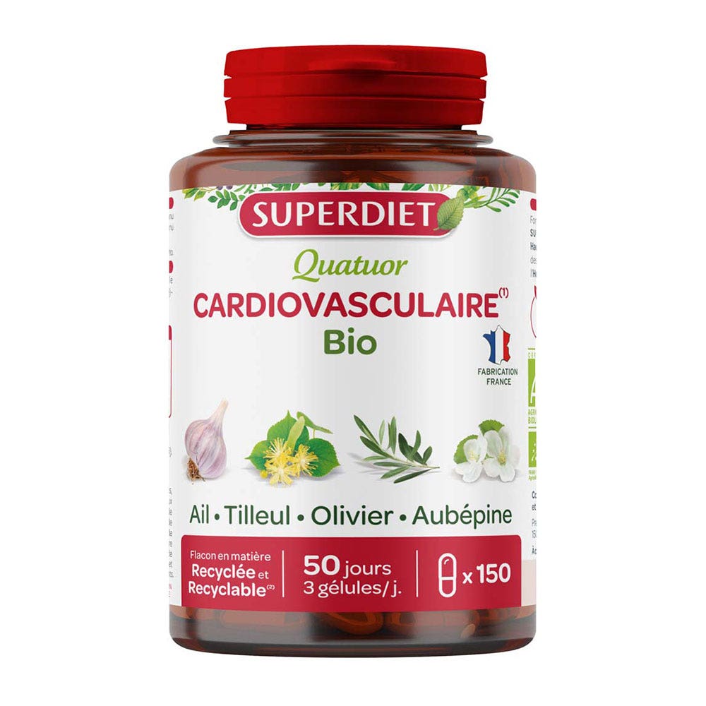 Superdiet Cuarteto Cardiovascular de Ajo Ecológico 150 Gélulas