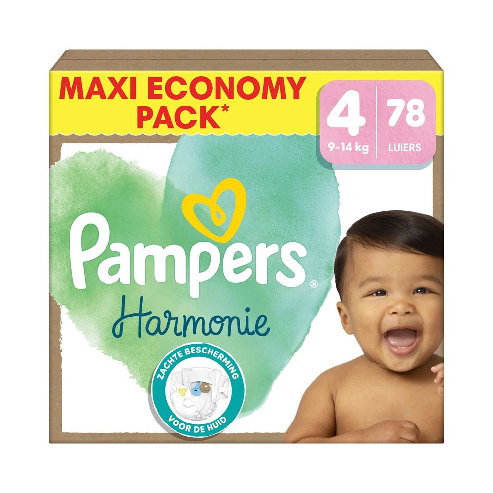 Pampers Harmonie Pañales Talla 4 de 9 a 14 kg x74