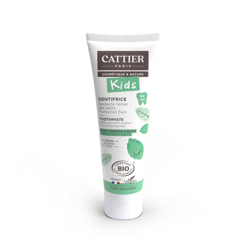 Cattier Kids Pasta de dientes bio a partir de 7 años sabor menta suave 50 ml