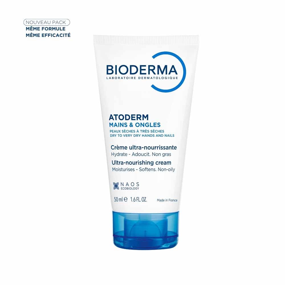Bioderma Atoderm Crema Reparadora Manos Secas y Dañadas Mains & Ongles Sèches Et Abîmees 50ml