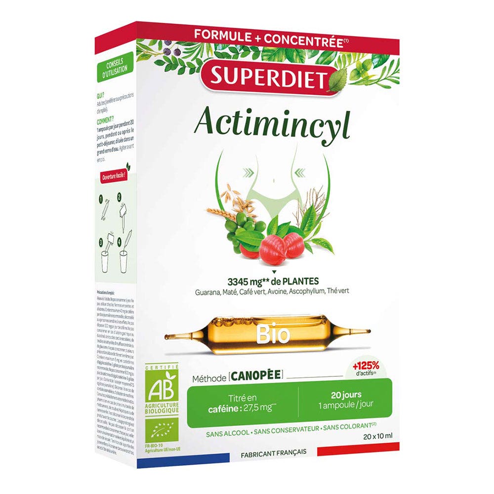 Superdiet Actimincyl Organic 20 ampollas 20 Ampoules