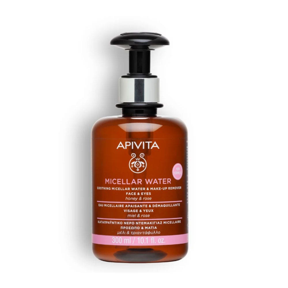 Apivita Agua micelar calmante y desmaquillante rostro y ojos 300 ml