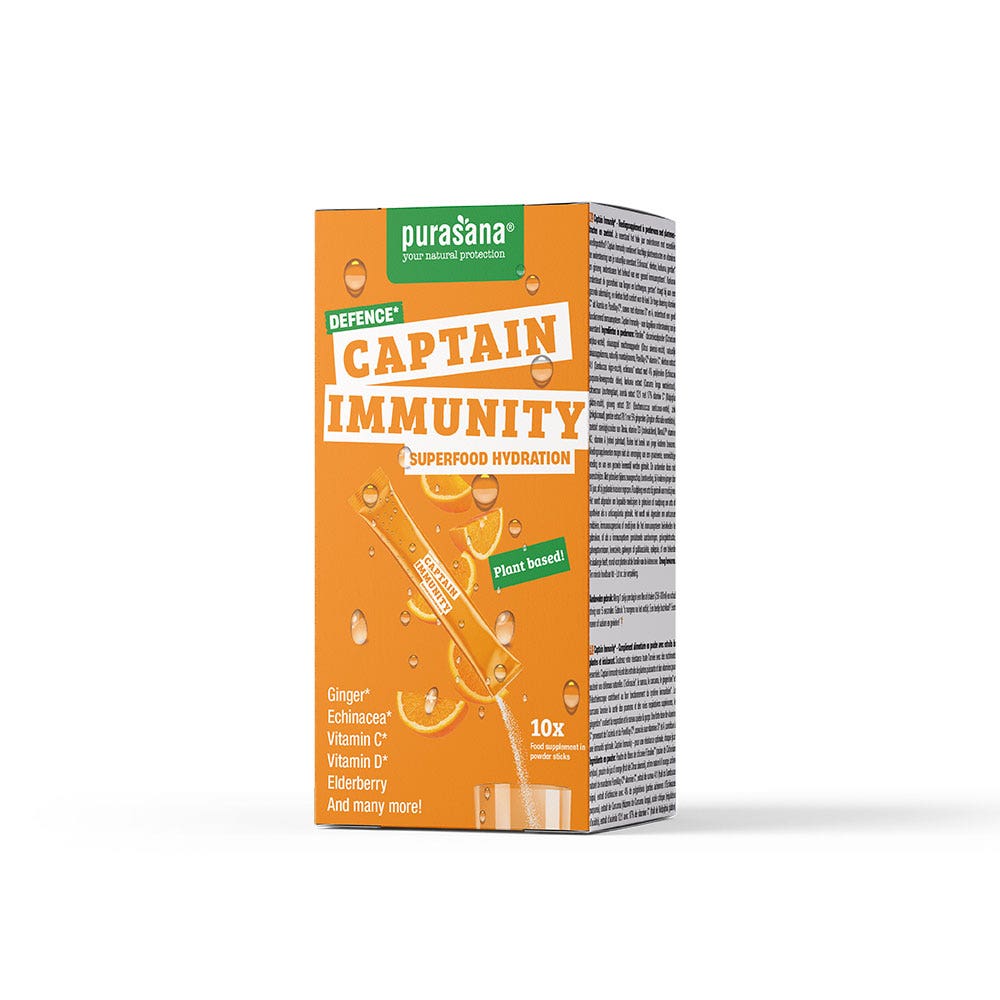 Purasana Captain Immunity hidratación defensa 10 sticks