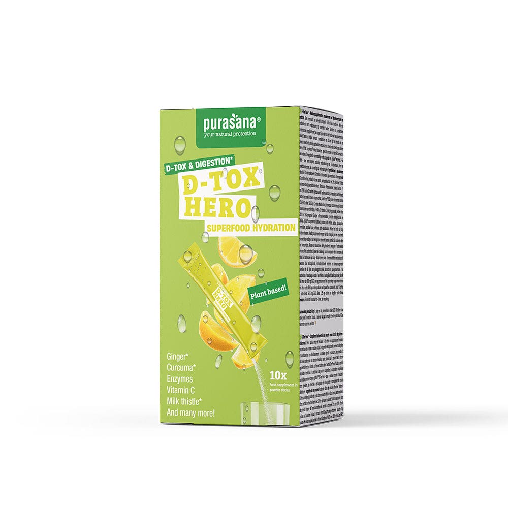 Purasana D-Tox Hero hidratación para la digestión 10 sticks