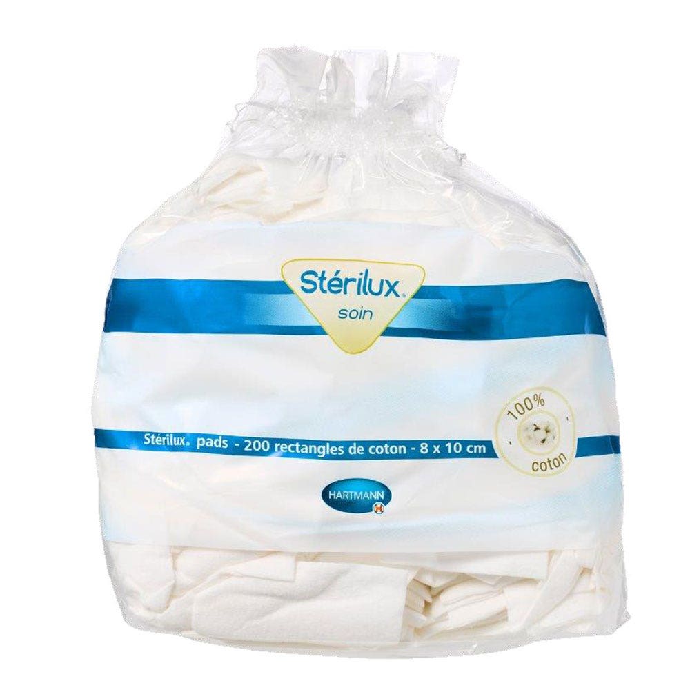 Hartmann Sterilux Sterilux Pads de algodón 8x10cm 8x10cm 200 rectángulos