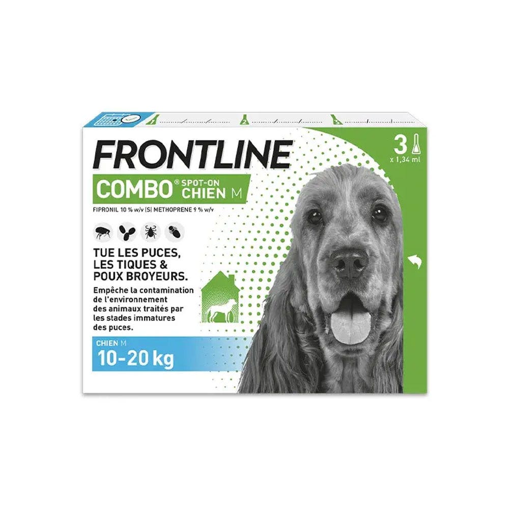 Frontline Combo Spot-on perros M 10-20kg 3 pipetas de 1,34ml