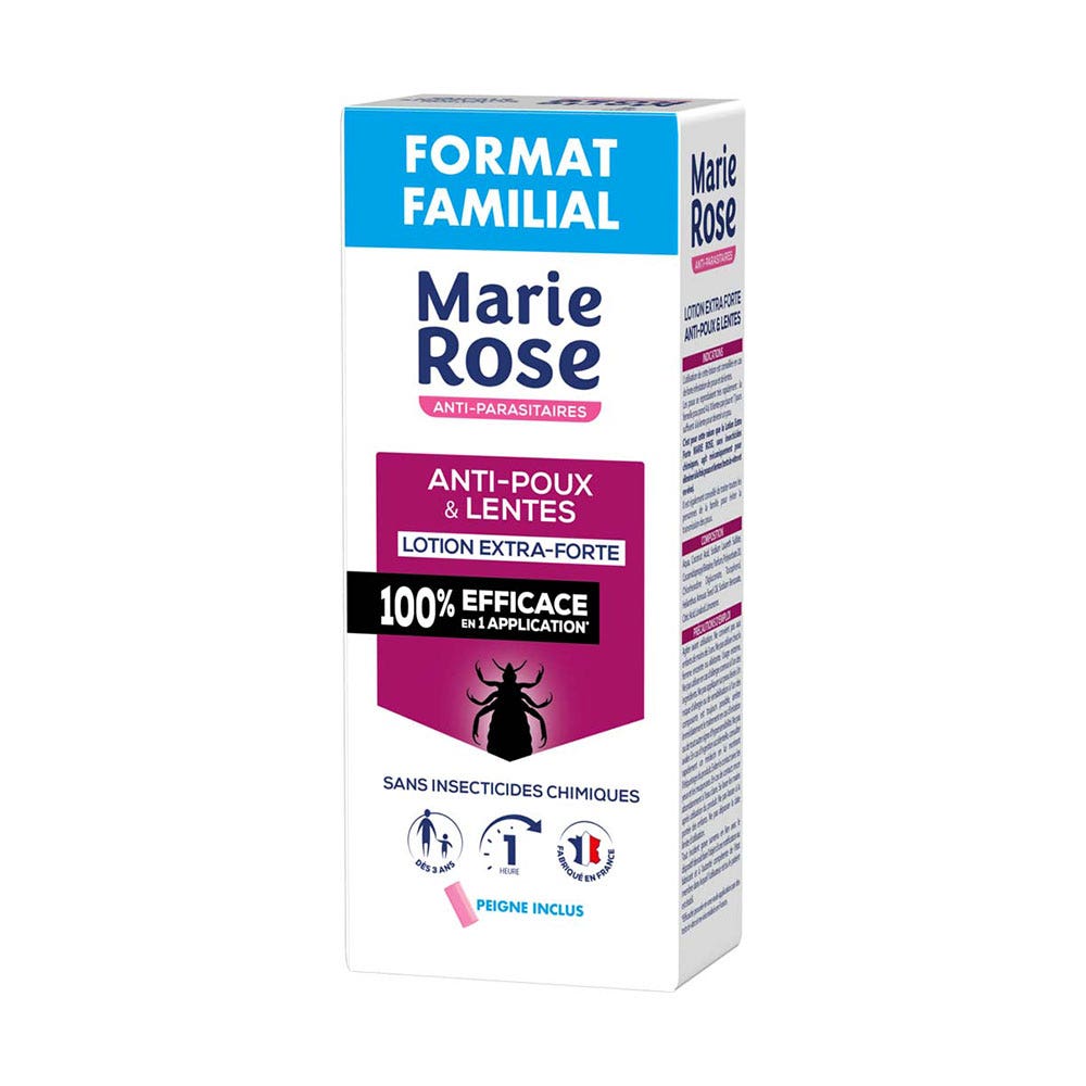 Marie Rose Loción antipiojos y liendres extra fuerte + peine incluido 200 ml