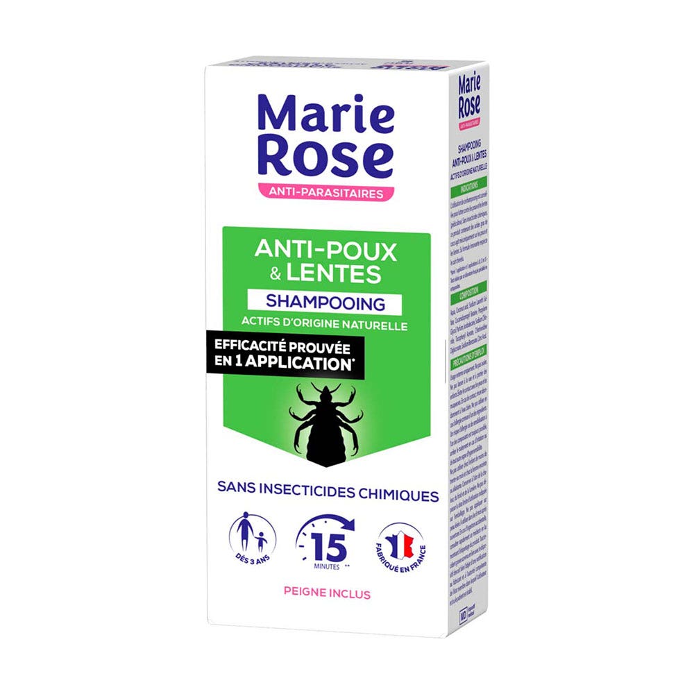 Marie Rose Champú Anti Piojos y Liendres Dès 3 Ans Peigne Inclus 125ml