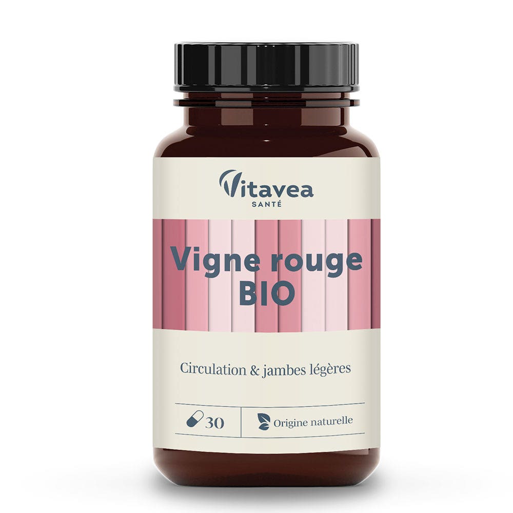 Vitavea Santé Nutri'sentiels Vid roja bio circulación 30 cápsulas