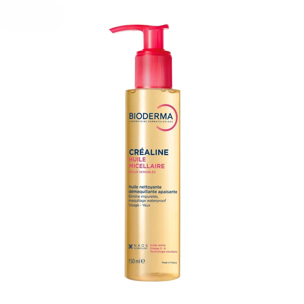 Bioderma Crealine Aceite micelar desmaquillante limpiador calmante piel sensible 150 ml