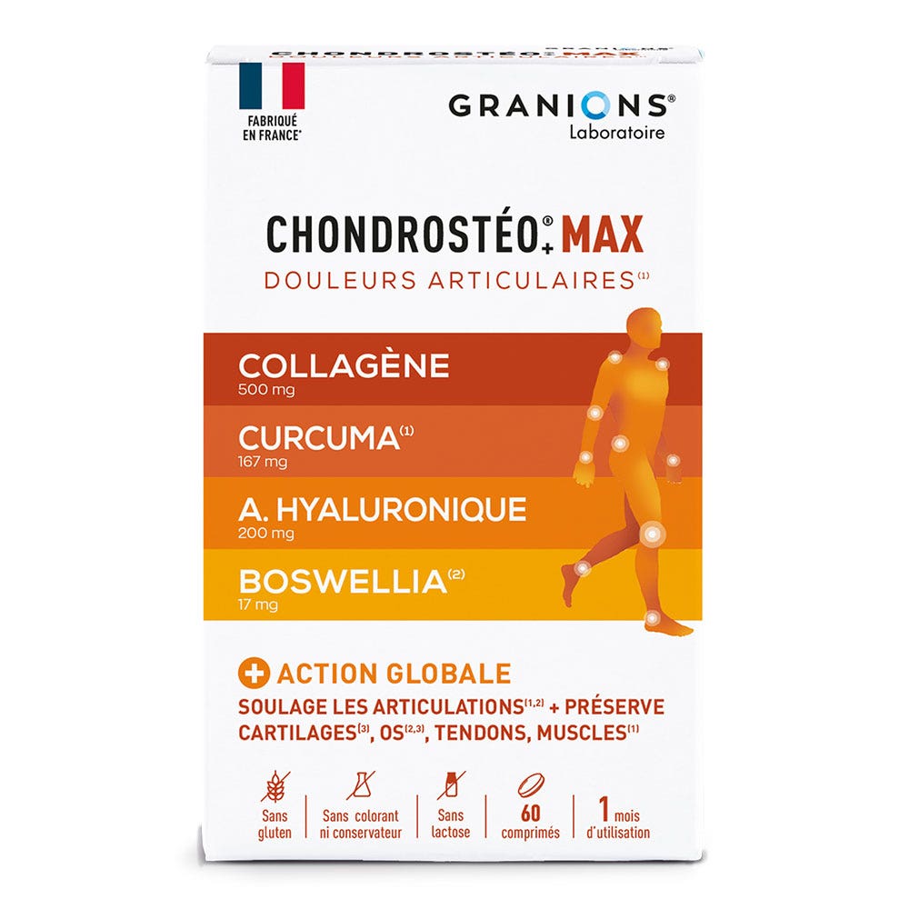 Granions Chondrostéo Maxi Colágeno Cúrcuma y Ácido Hialurónico 60 comprimidos