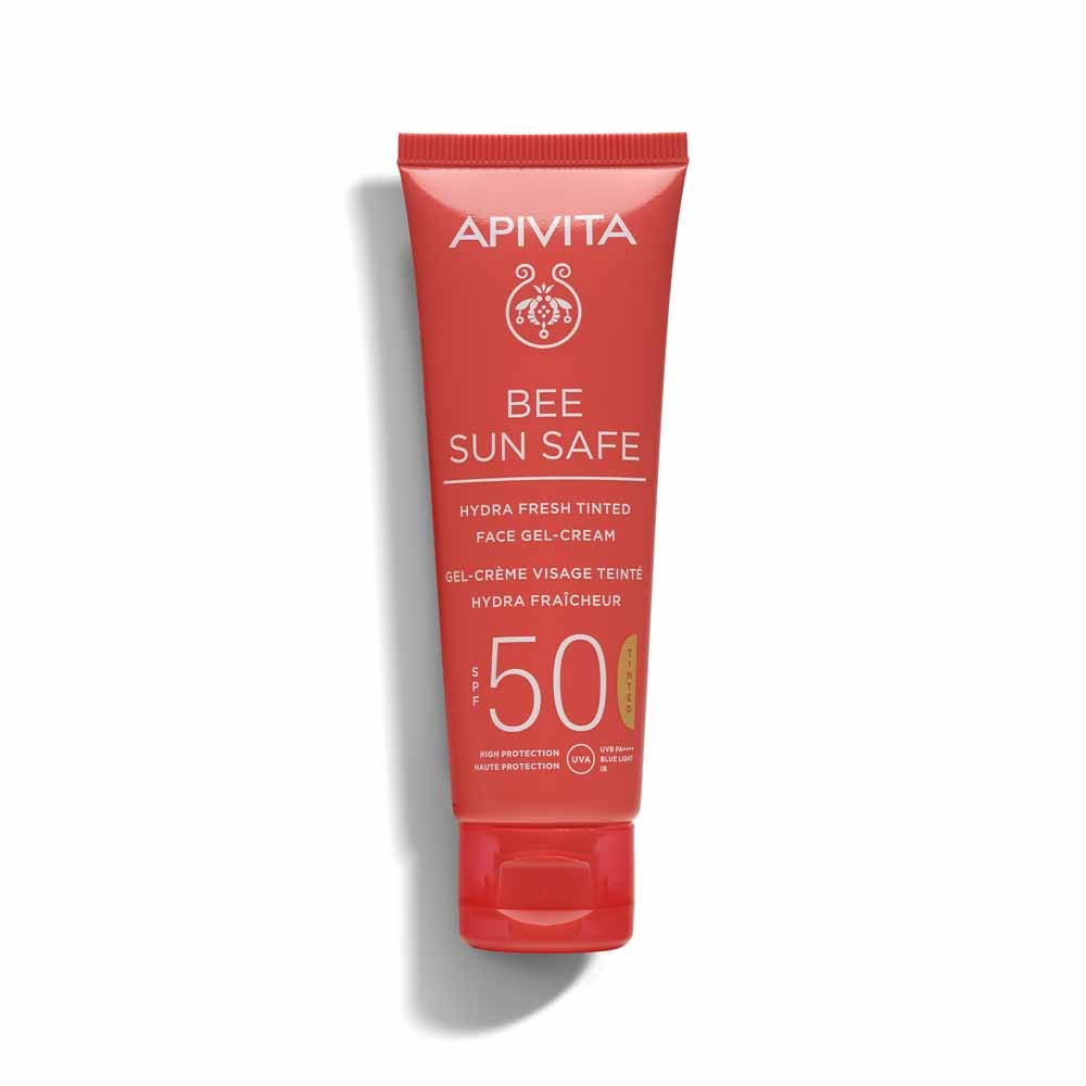 Apivita Bee Sun Safe Gel-crema facial con color hidratante SPF50 50ml