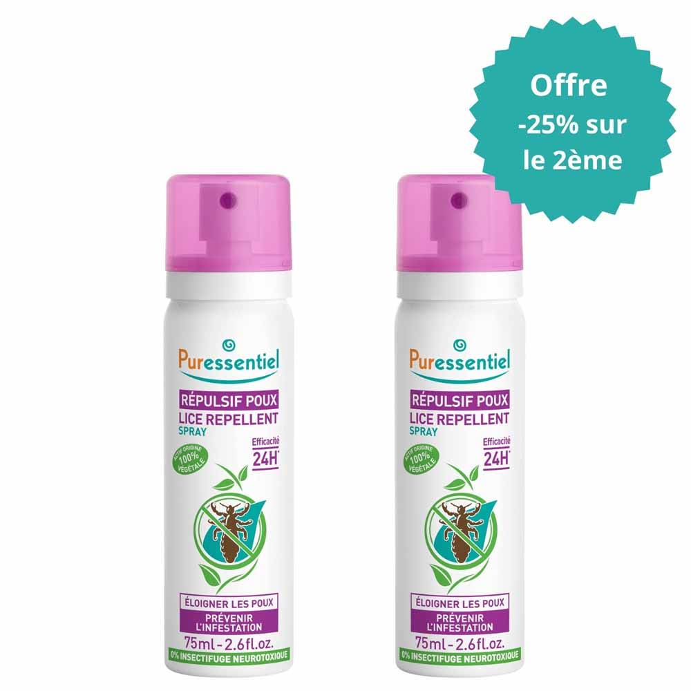 Puressentiel Antipiojos Spray Repelente Antipiojos 2x75ml