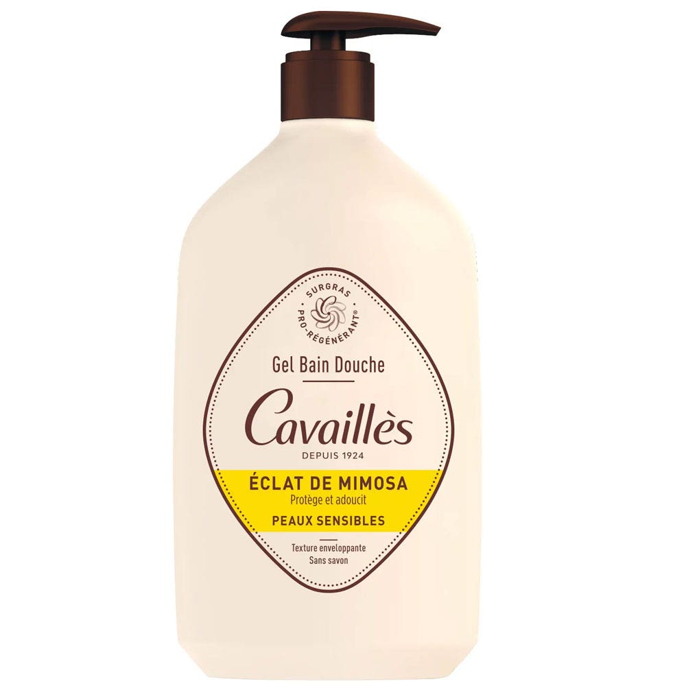 Cavaillès Surgras Pro-Regenerador Gel de baño y ducha Mimosa Radiance 1L