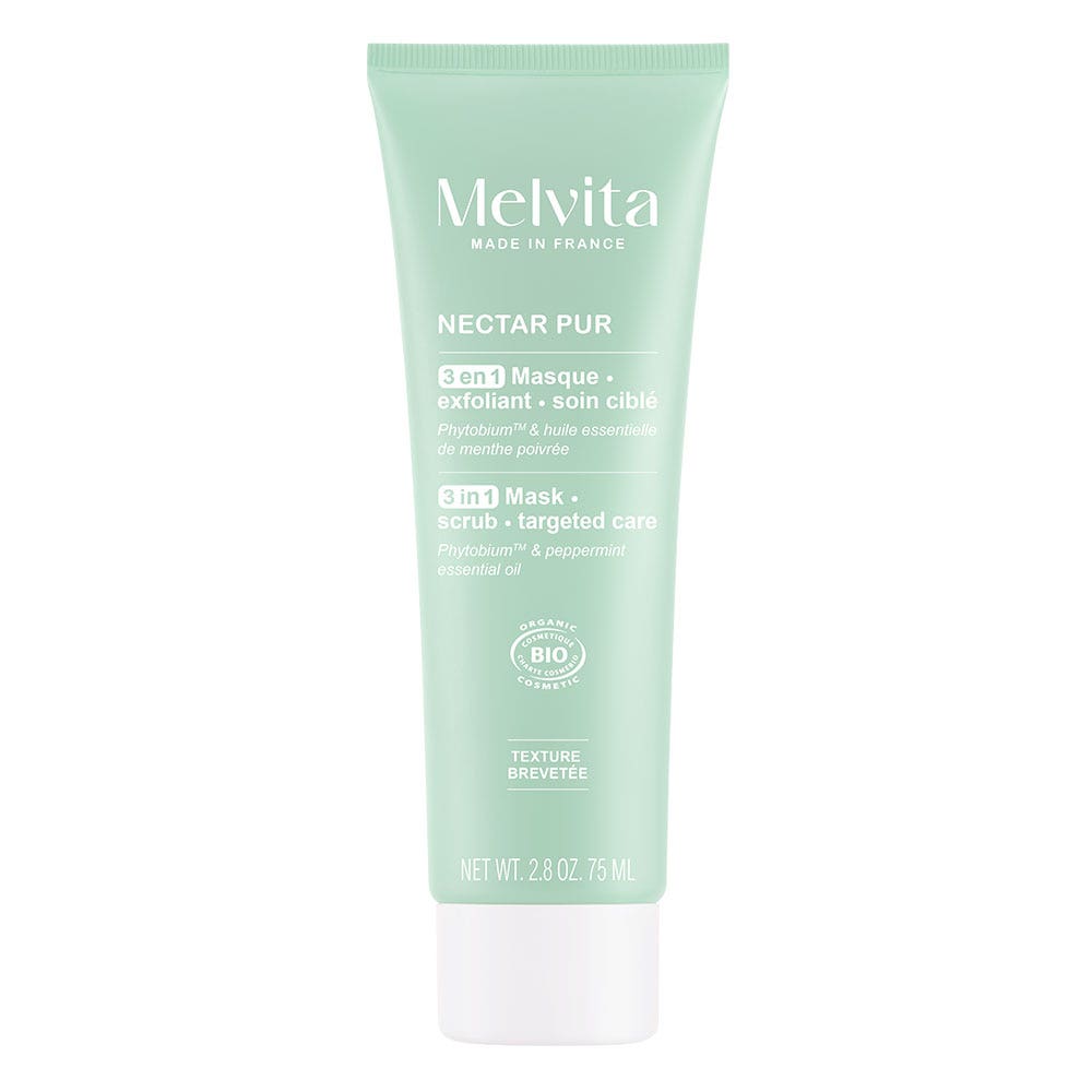 Melvita Néctar Puro Mascarilla exfoliante y purificante bio 75 ml