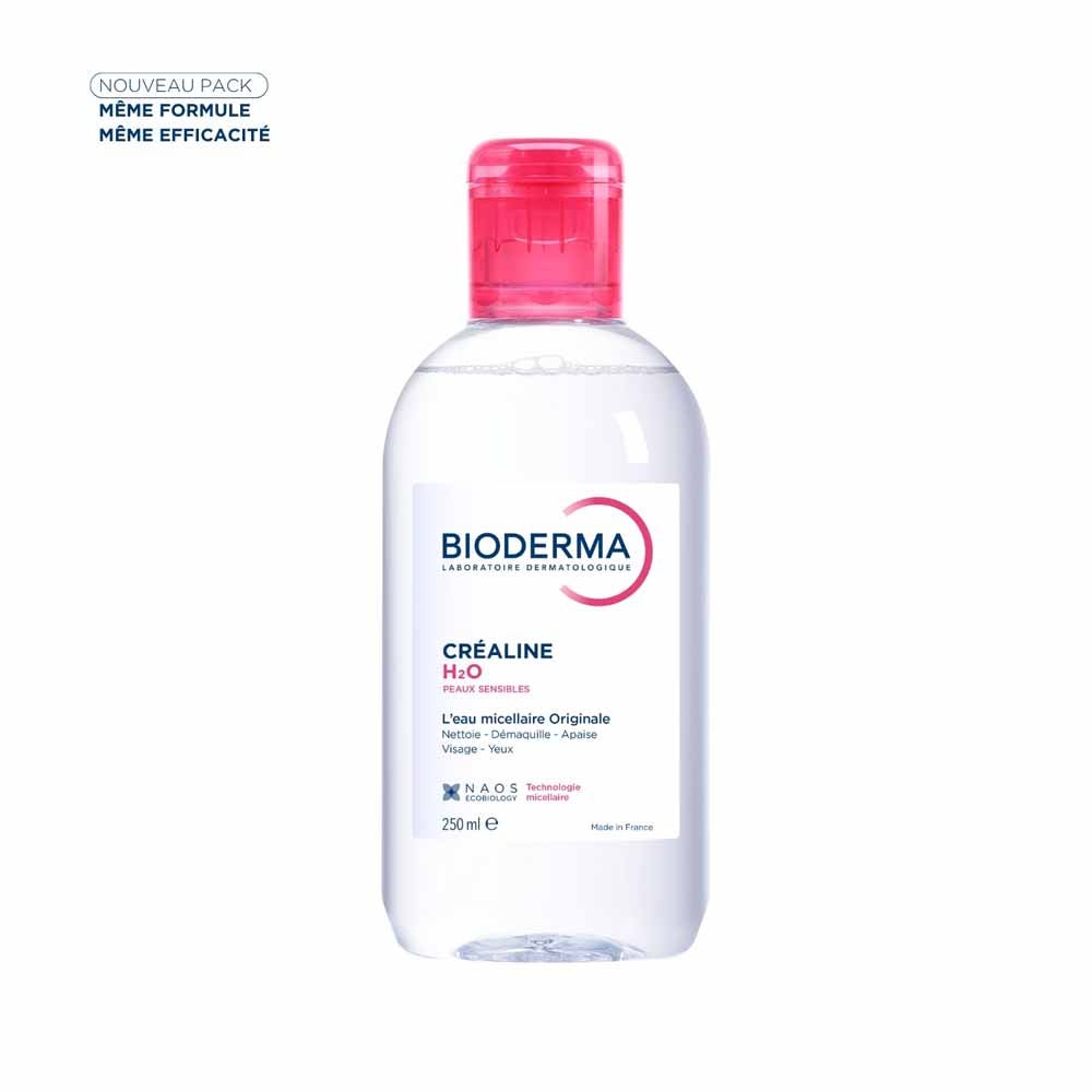 Bioderma Crealine Solución Micelar Desmaquillante H2O Peaux Sensibles 250ml