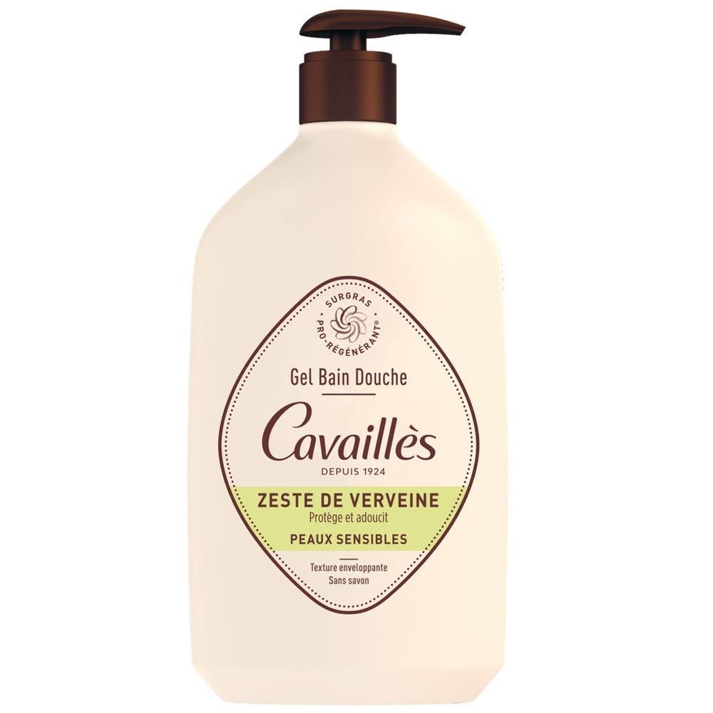 Cavaillès Surgras Pro-Regenerador Gel de baño y ducha Verbena Zest 1L