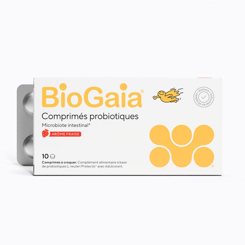 Biogaia Probióticos Aroma Fresa x10 Comprimidos masticables