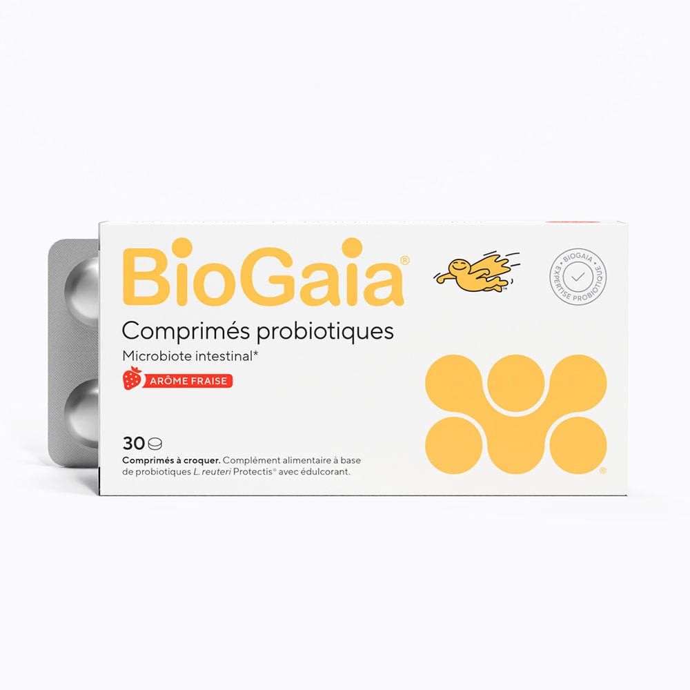 Biogaia Probióticos Aroma Fresa x30 Comprimidos masticables