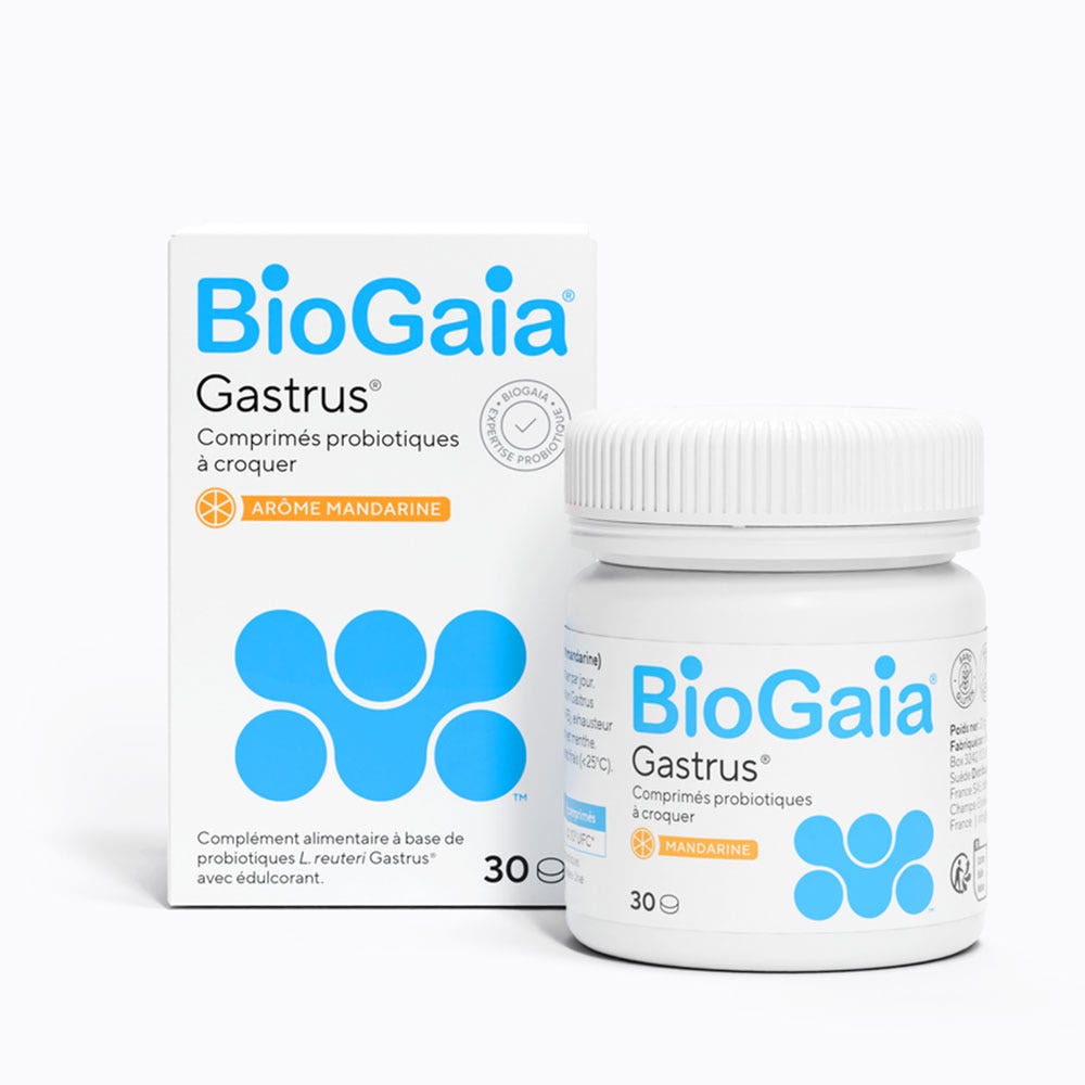 Biogaia Gastrus® Probióticos Sabor a mandarina 30 comprimidos masticables